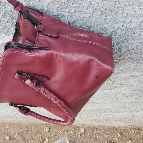 Elliott Lucca Genevieve Cabernet Leather‎ Satchel - Picture 9 of 12